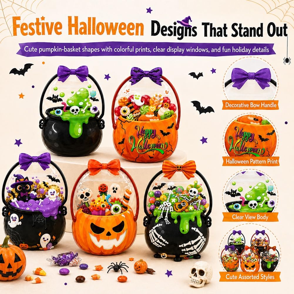 24 PCS Halloween Resealable Treat Candy Bags