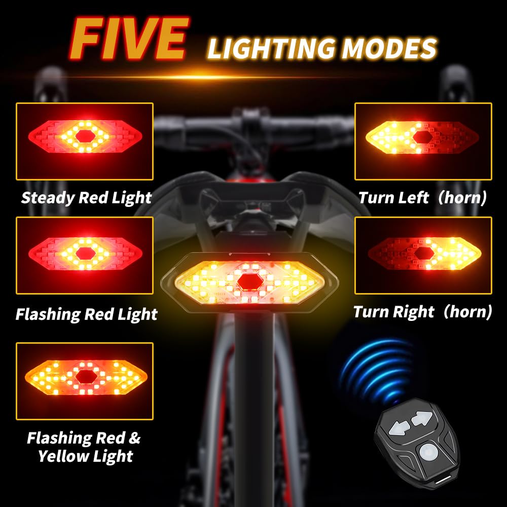 Bike Tail Light with Turn Signals
