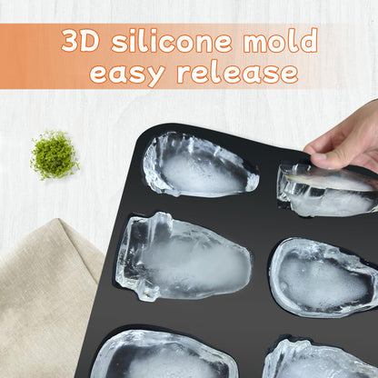 Halloween Skull Cake Pan Silicone Large Size Skull Baking Molds