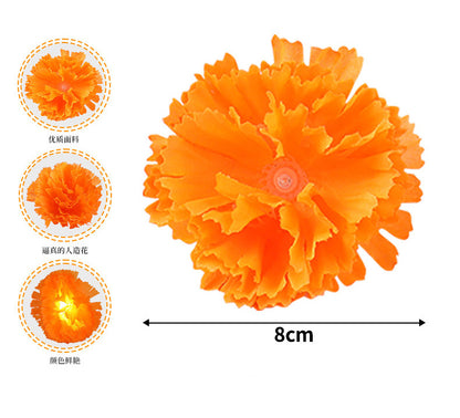 Artificial Marigold Flowers String Lights