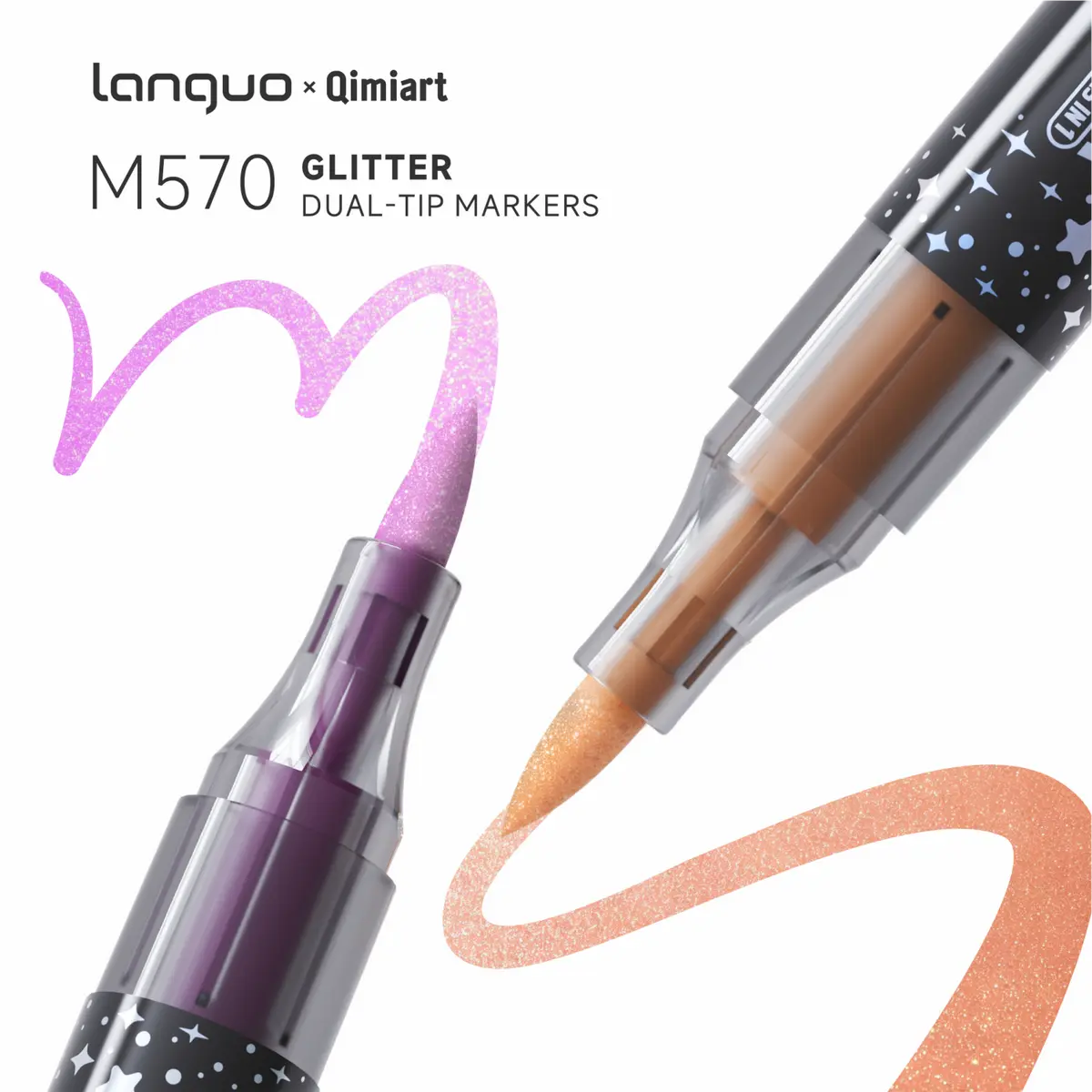 48 Colors Glitter Markers