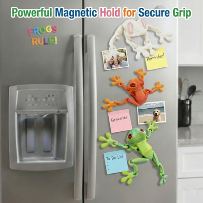 3D Printed Frog Fridge Magnets for Home Office Decoration