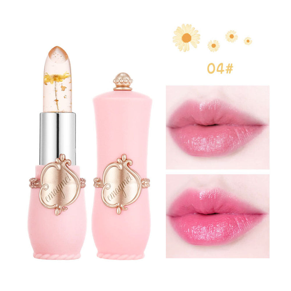 Flower Jelly Lipstick-Temperature Change Moisturizer Long Lasting Nutritious Balm