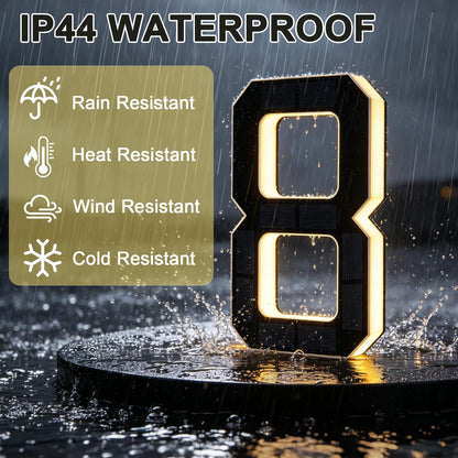 Solar House Numbers For Outside