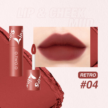 Lip & Cheek Mud Lipstick for Lips, Cheeks, Soft Mud Texture