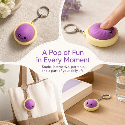 2 Psc Cute Dumpling Keychain