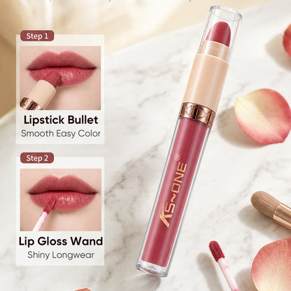8-Piece Non-Stick Lipstick & Lip Glaze 2-in-1 Lip Color Set