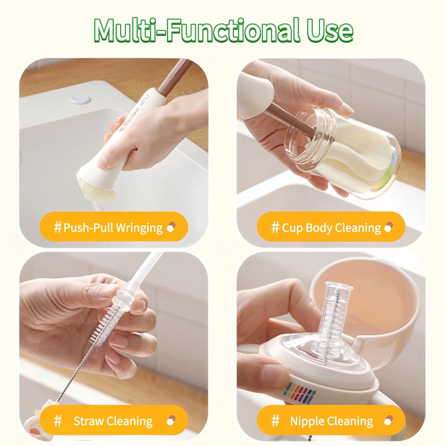 2-in-1 Cup Cleaner with Hidden Straw Detail Brush