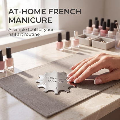 Silver Nail Manicure Edge Trimmer French Tip Tool