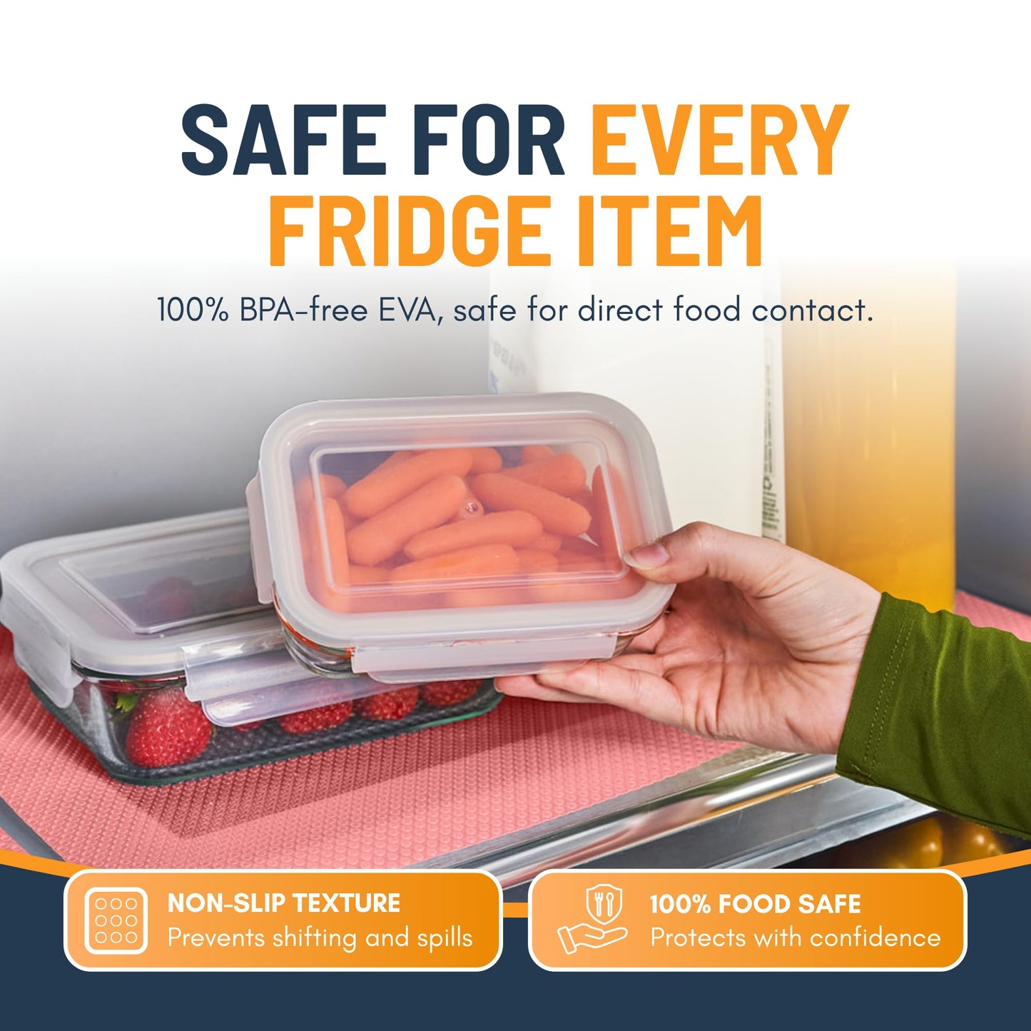 4 PCS Refrigerator Liners for Shelves