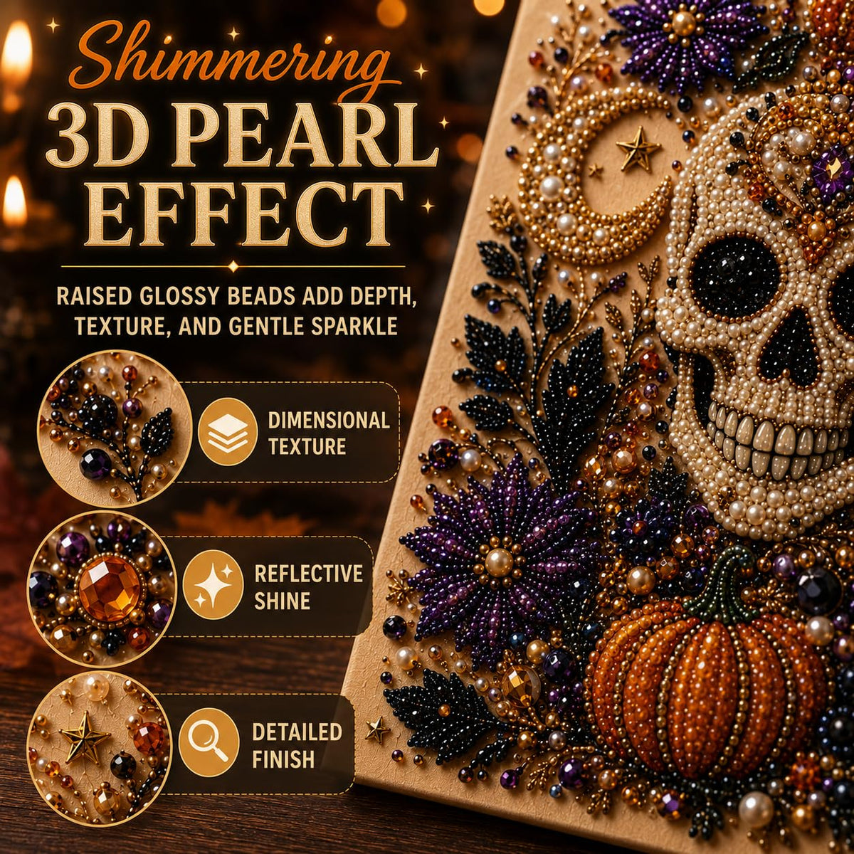 Halloween Ghost Pearl Art DIY Kit