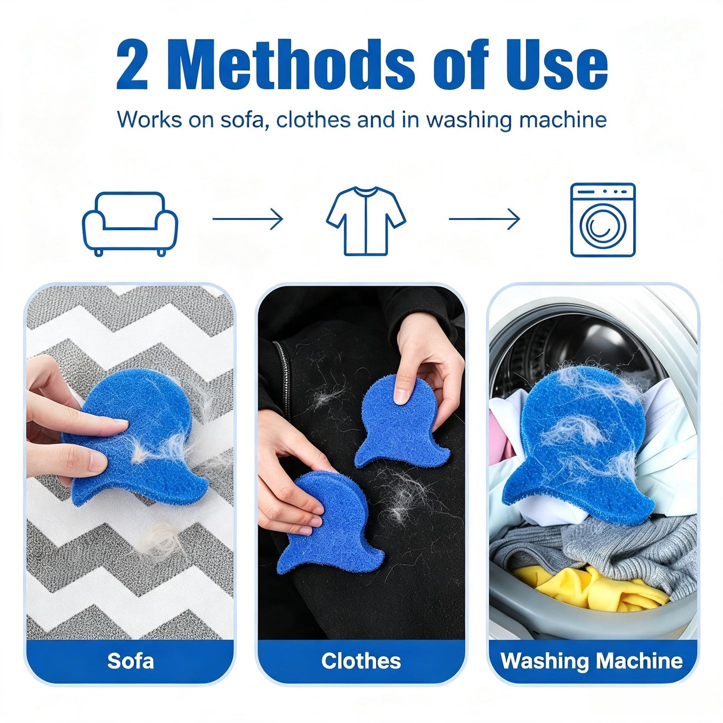 10 PCS Pet Hair Remover for Laundry or Washing Machine