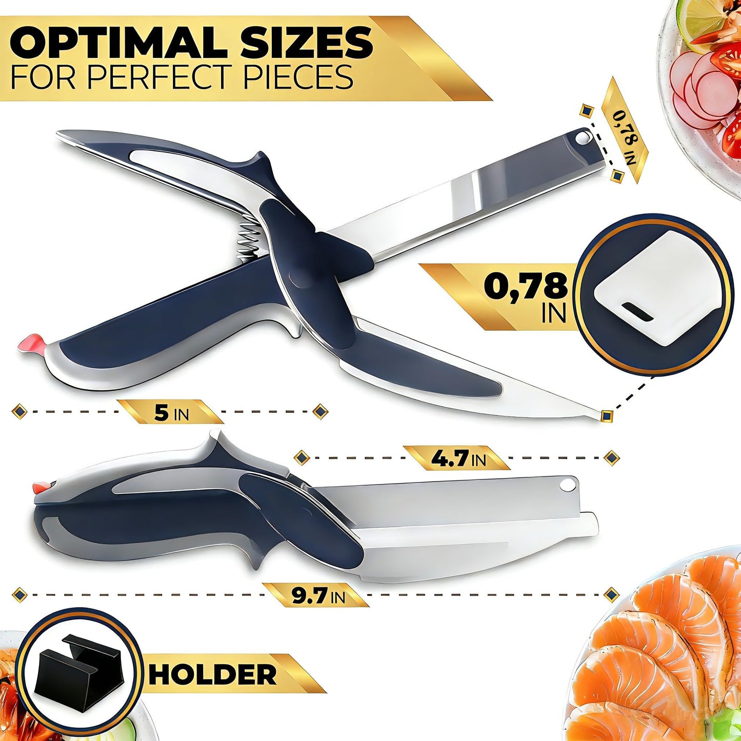 2 In 1 Kitchen Scissors With Cutting Board