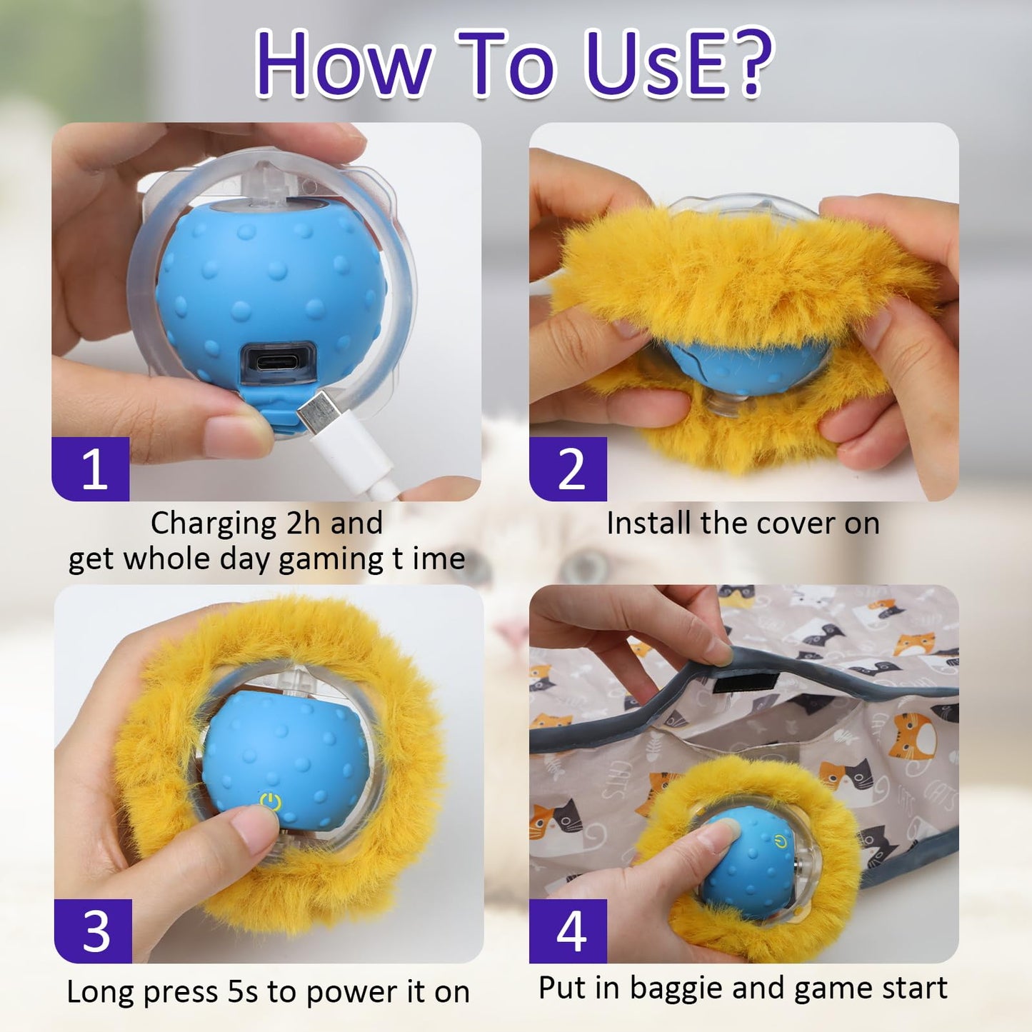 2-in-1 Cat Hunting Set: Hunting Cover & Hunting Ball