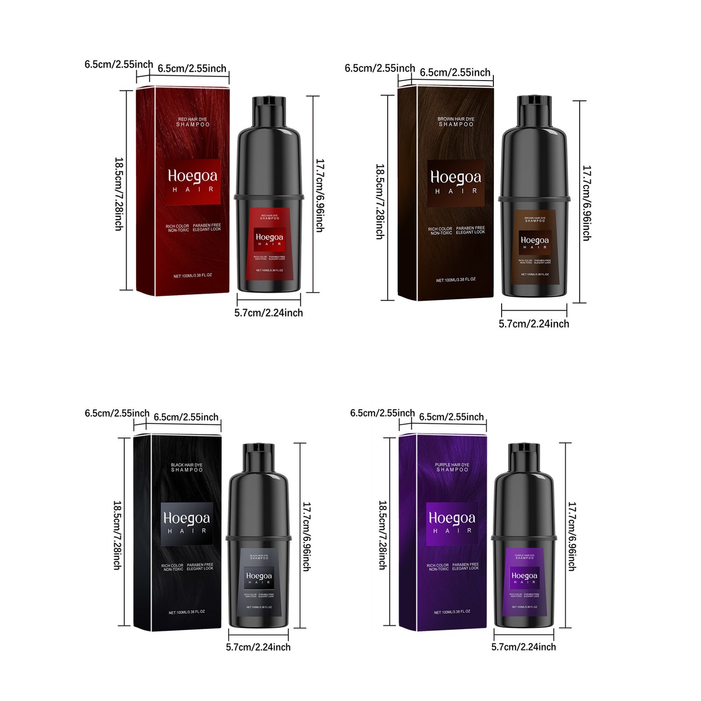 Hair Coloring Shampoo, Provides Instant And Long-Lasting Natural Hair Color