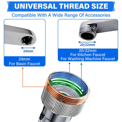 360° Rotating Faucet Extender with Adapter