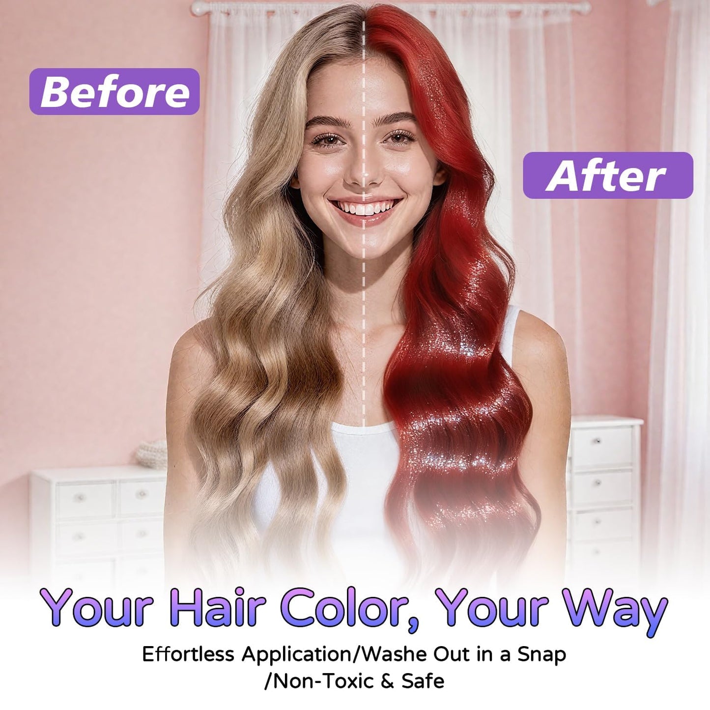12-Color Washable Hair Chalk Styling Applicator