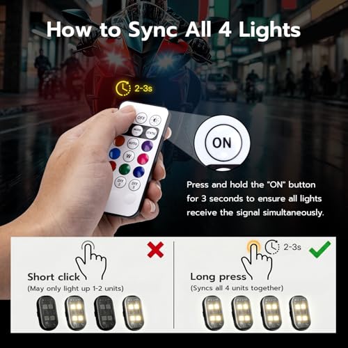 2PCS Wireless LED Strobe Lights