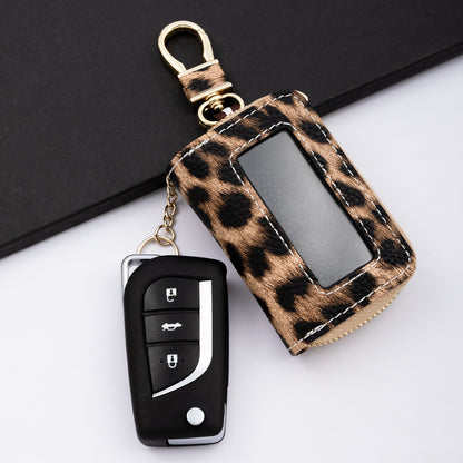Car Key Cover – Leopard Print  Universal Smart Remote Key Protective Case