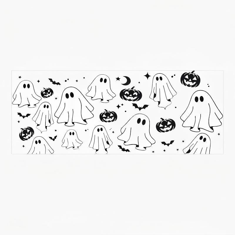 Halloween Ghost and Pumpkin Car Decal
