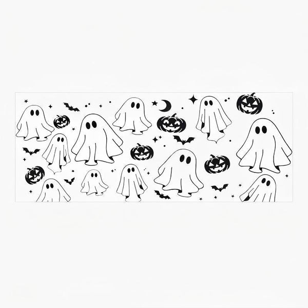 Halloween Ghost and Pumpkin Car Decal
