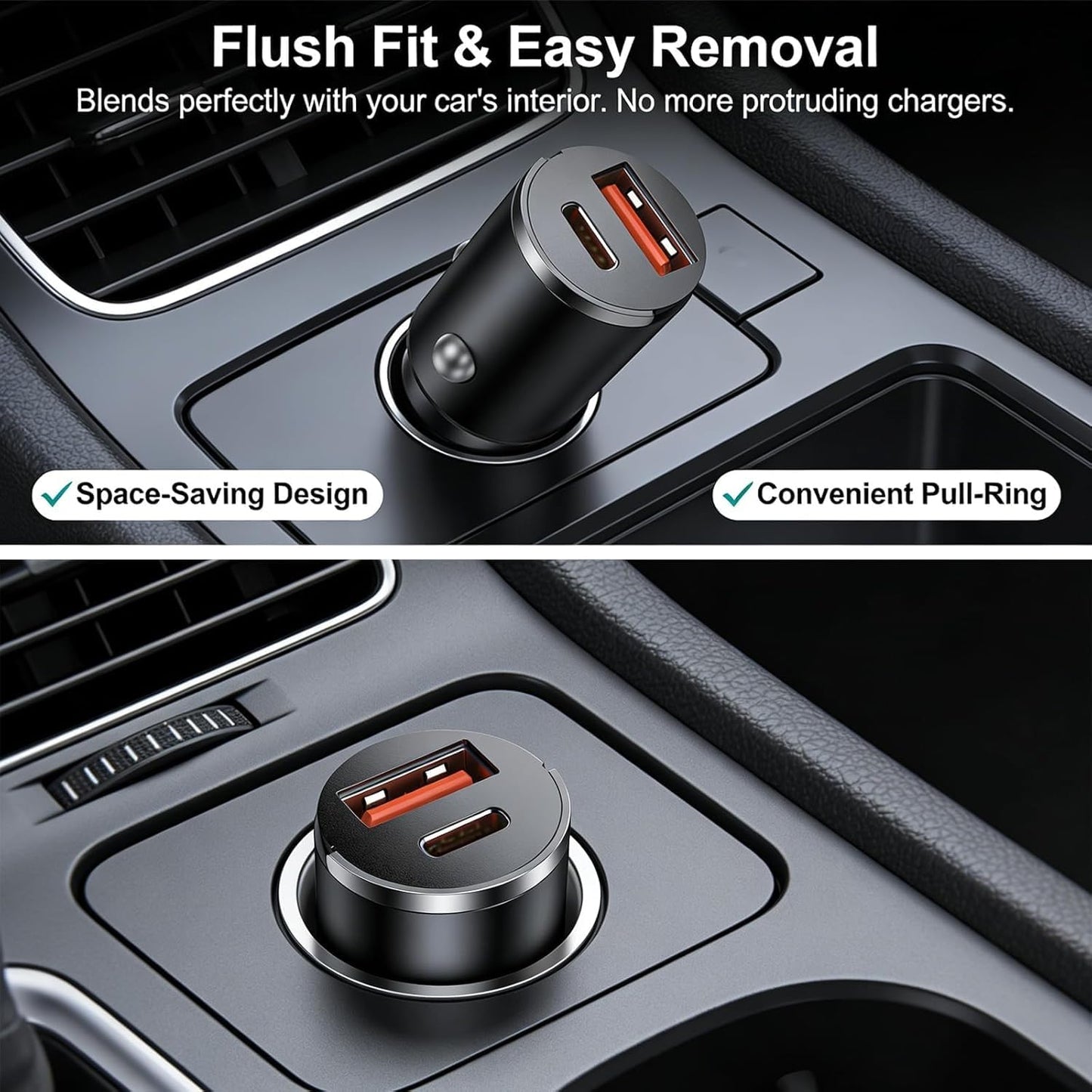 2 Psc Car Fast Charging Charger