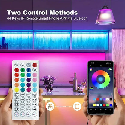 LED Strip Lights RGB Music Sync for Bedroom Smart App and Remote Control