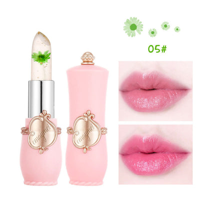 Flower Jelly Lipstick-Temperature Change Moisturizer Long Lasting Nutritious Balm