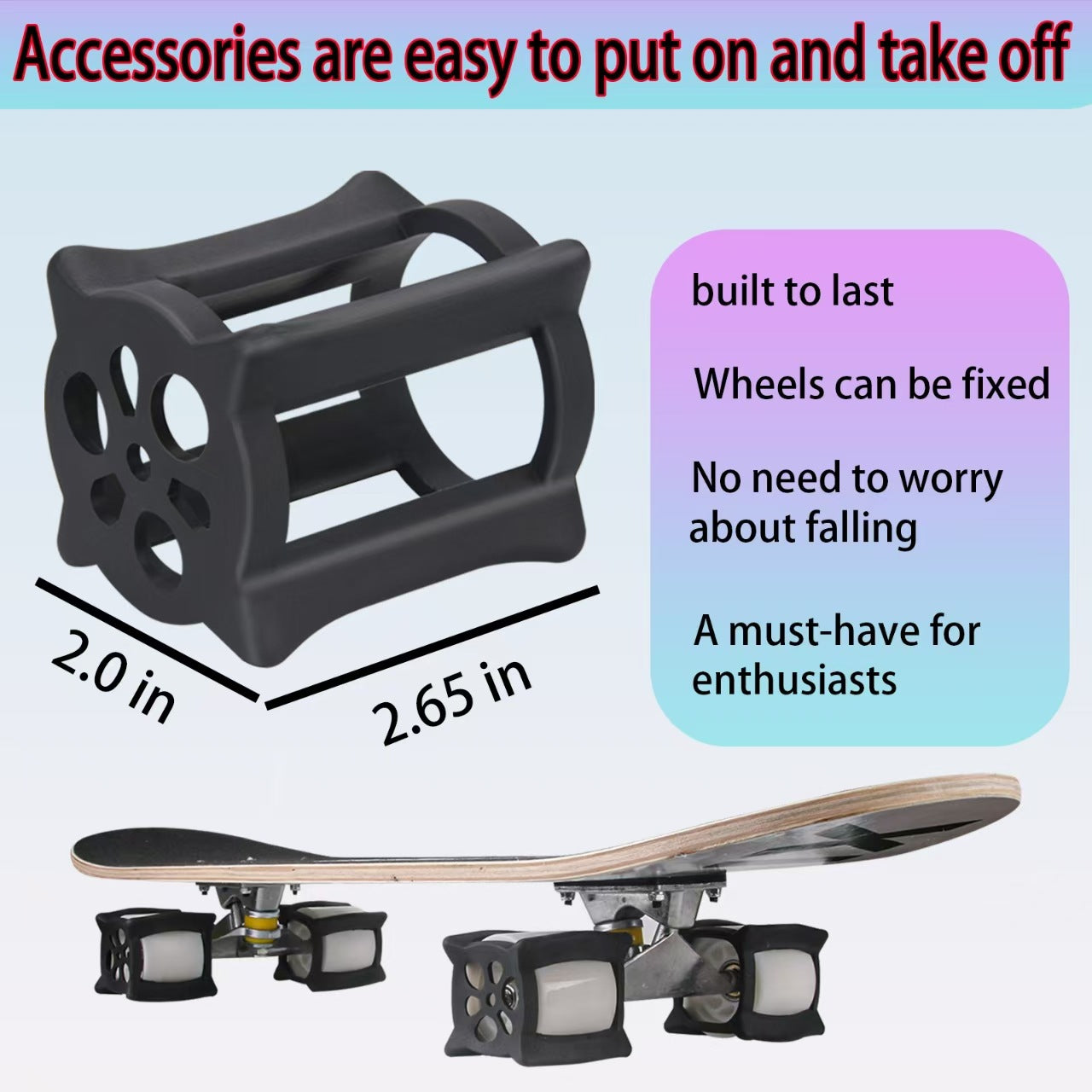 Set of 4 Scooter Wheel Stabilizers/Trainers for Practicing Ollies