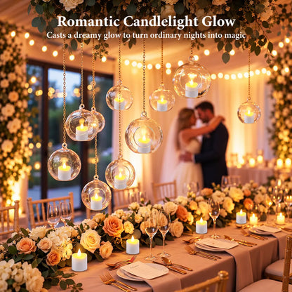 Rechargeable Tea Lights Candles with Remote & Charging Base