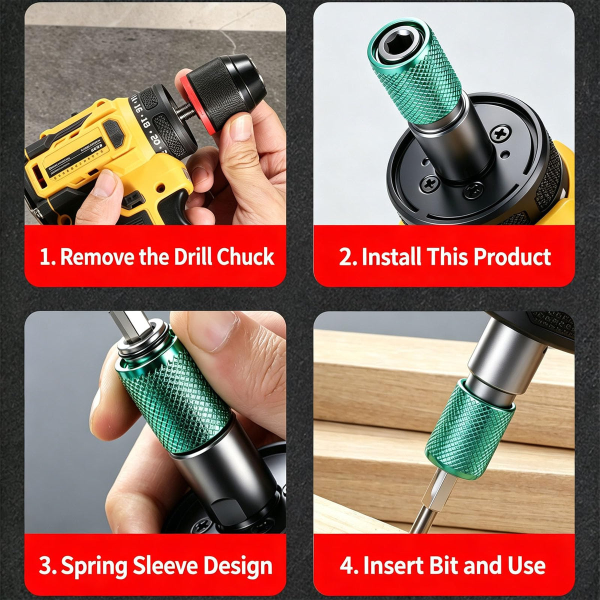 Six-Sided Bit Adapter