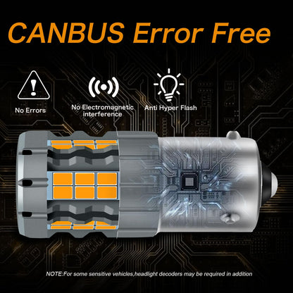 1156 LED Bulb CANBUS Error Free Anti Hyper Flash