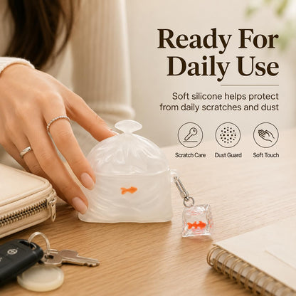3D Funny Goldfish Bag Silicone Case