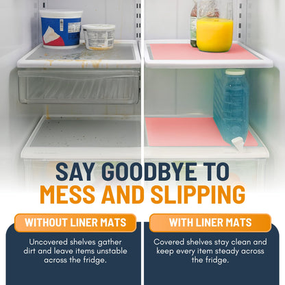 4 PCS Refrigerator Liners for Shelves