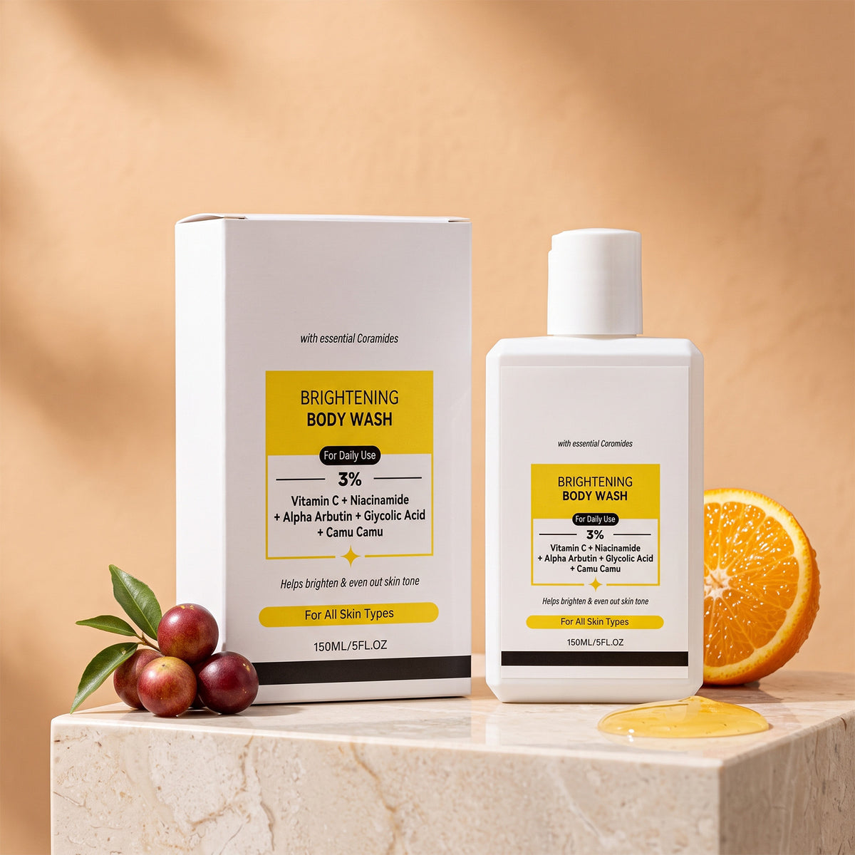 Glowing Skin VC Bodywash | Helps to Reduce Fades Dark Spots, Evens out Skin Tone