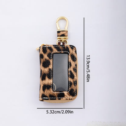 Car Key Cover – Leopard Print  Universal Smart Remote Key Protective Case
