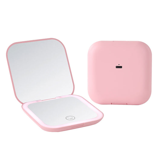 Folding Travel Makeup Mirror with LED Lights