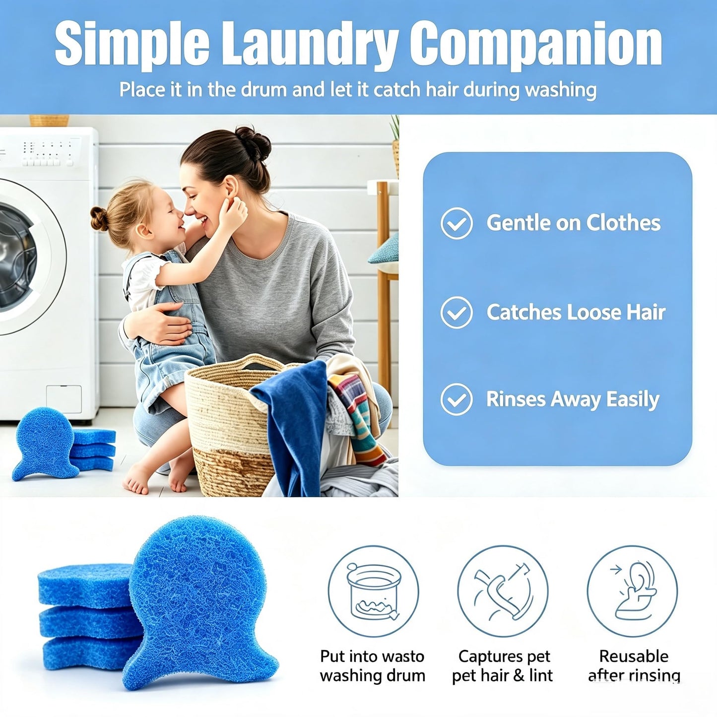 10 PCS Pet Hair Remover for Laundry or Washing Machine