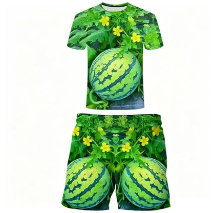 Funny 3D Watermelon Belly T Shirt for Men