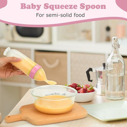 2 Pack Baby Spoons Silicone Baby Food Feeder