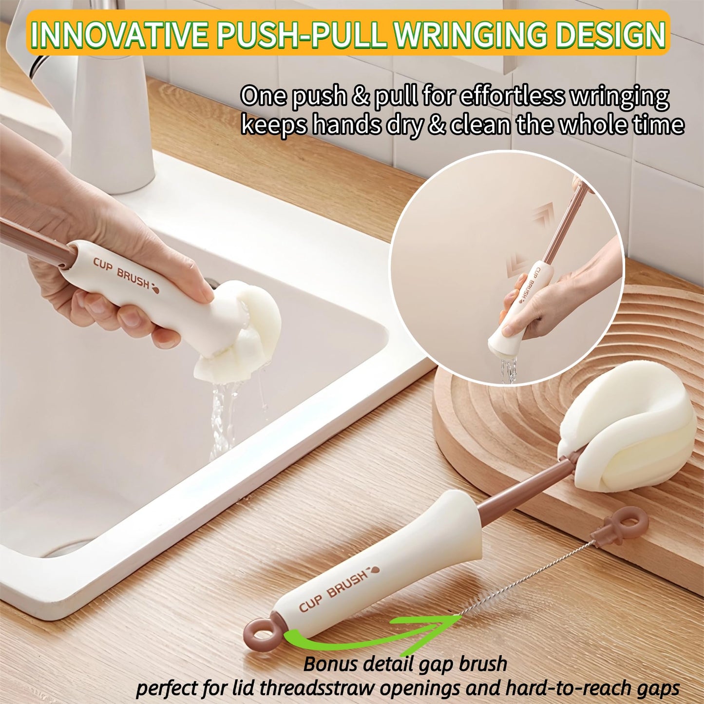 2-in-1 Cup Cleaner with Hidden Straw Detail Brush