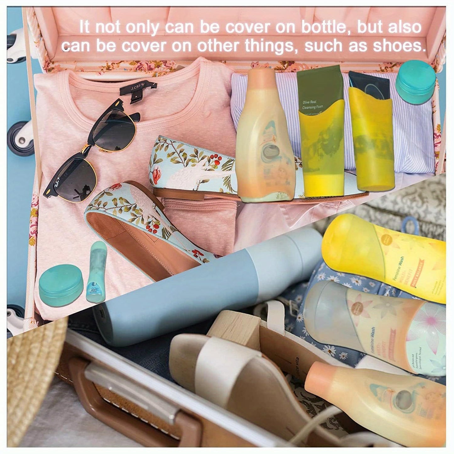 Leakproof Travel Sleeves Silicone Bottle Covers