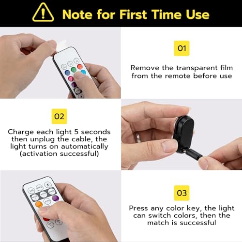 2PCS Wireless LED Strobe Lights