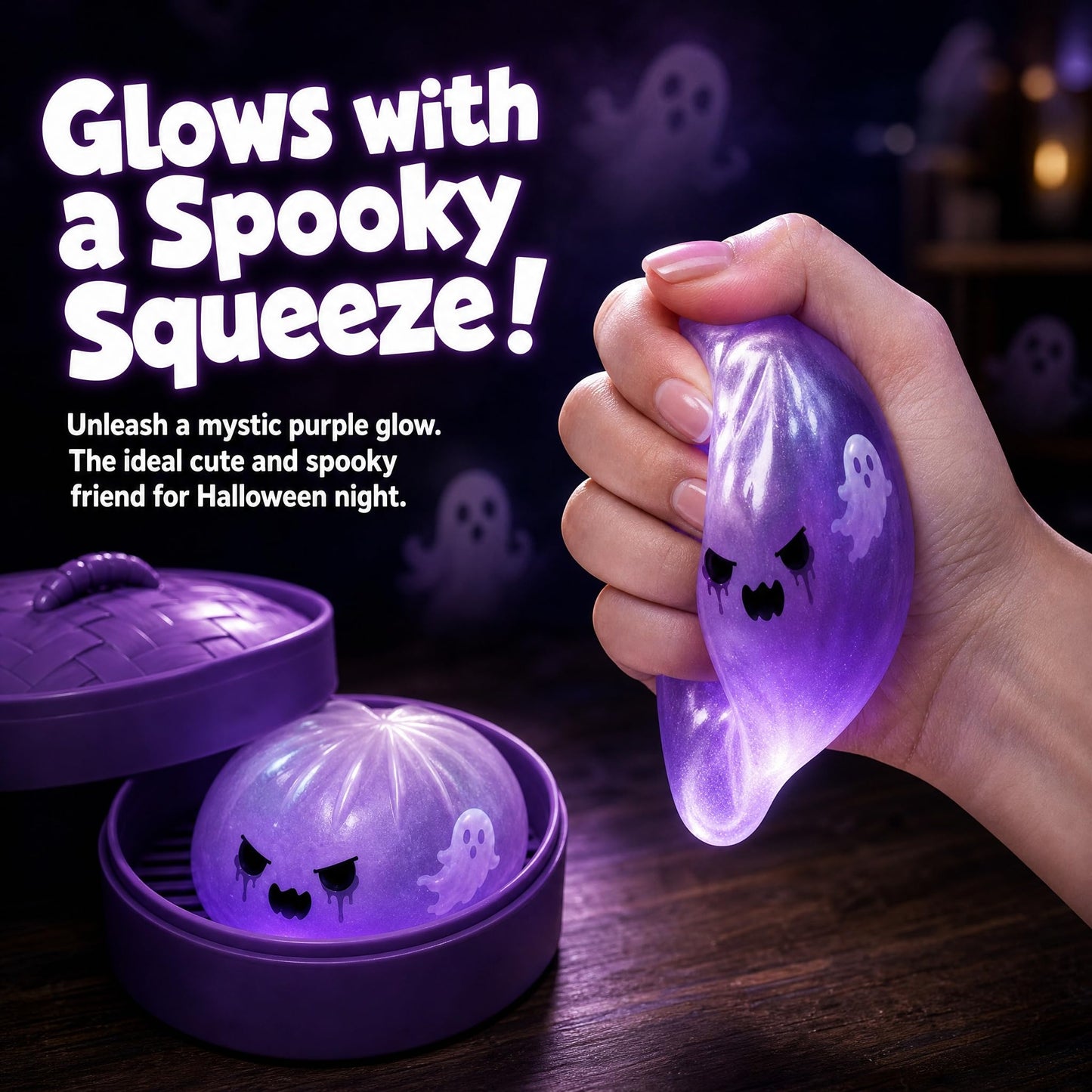 Cute Ghost Bun Squishy