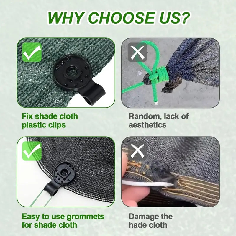 50 Pcs Sunshade Awnings - Windproof Sunshade Clips