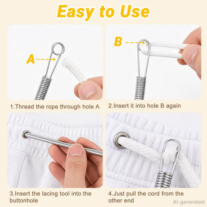 Efficient Drawstring Threader Rope Threaders