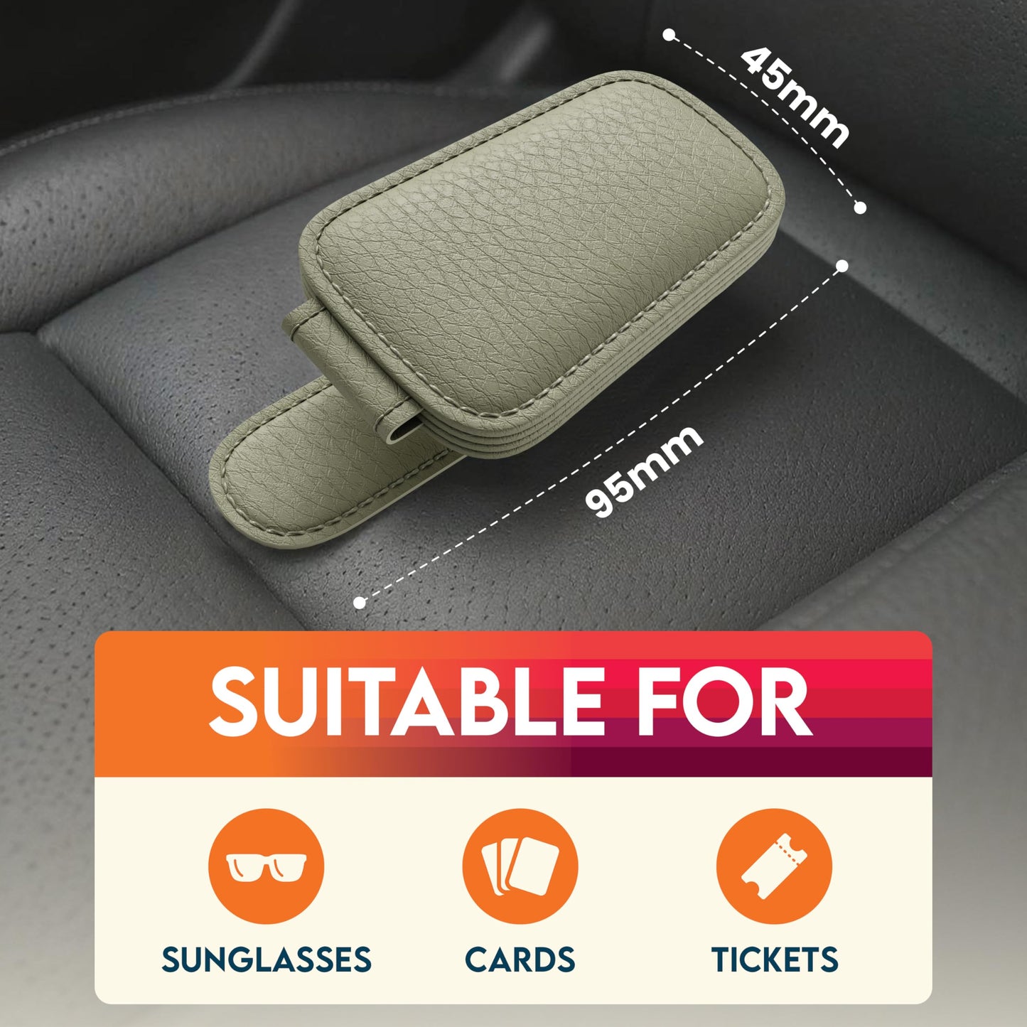 2 PSC Sunglasses Holder for Car Visor