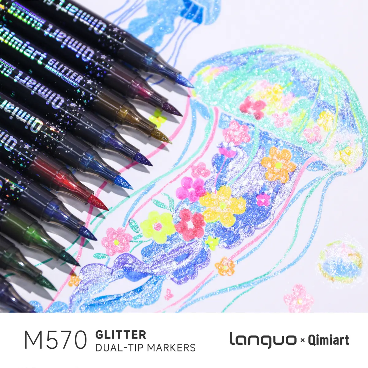 48 Colors Glitter Markers