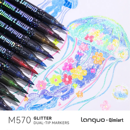 48 Colors Glitter Markers