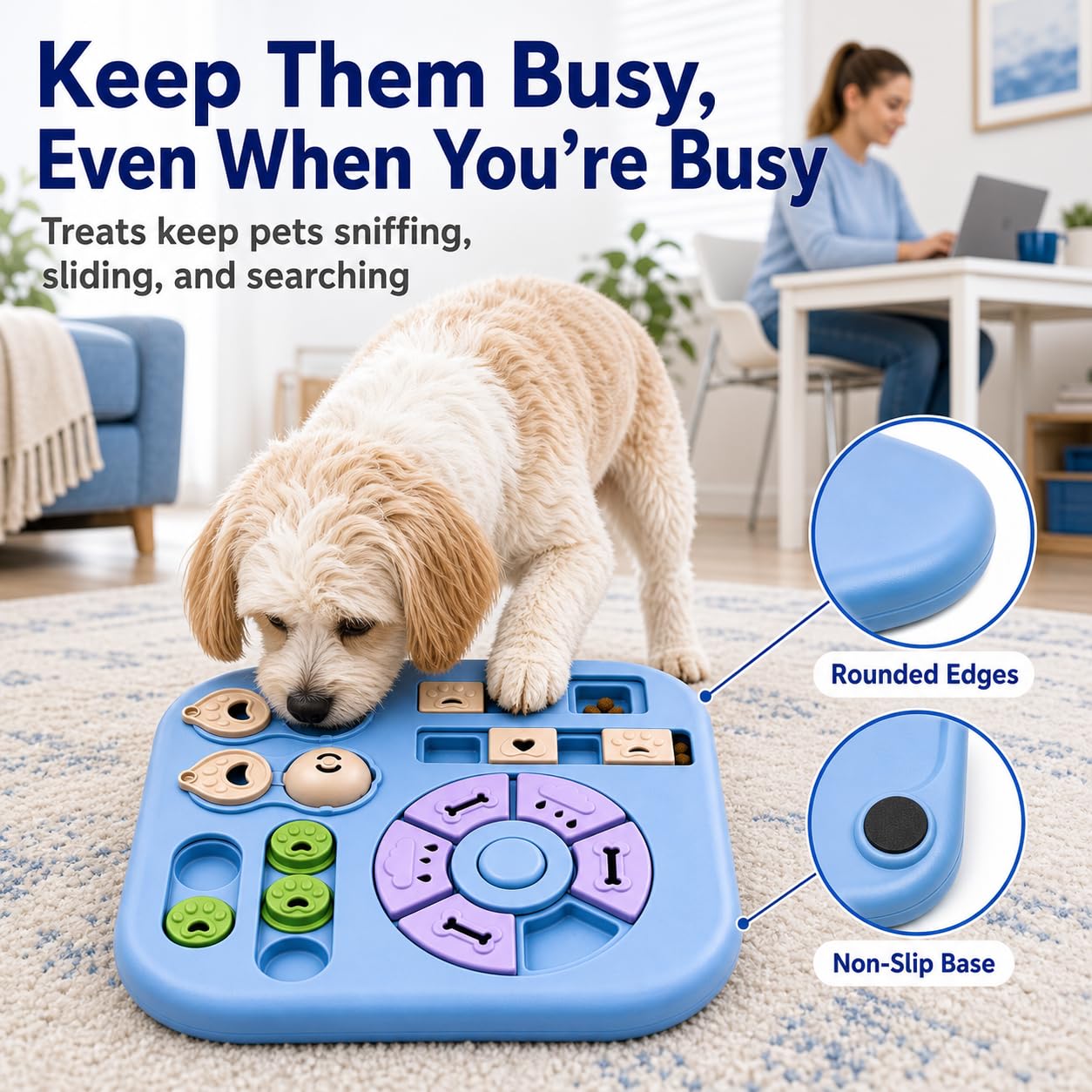 Dog Treat Dispenser Toy Funny Feeding Slow Feeder